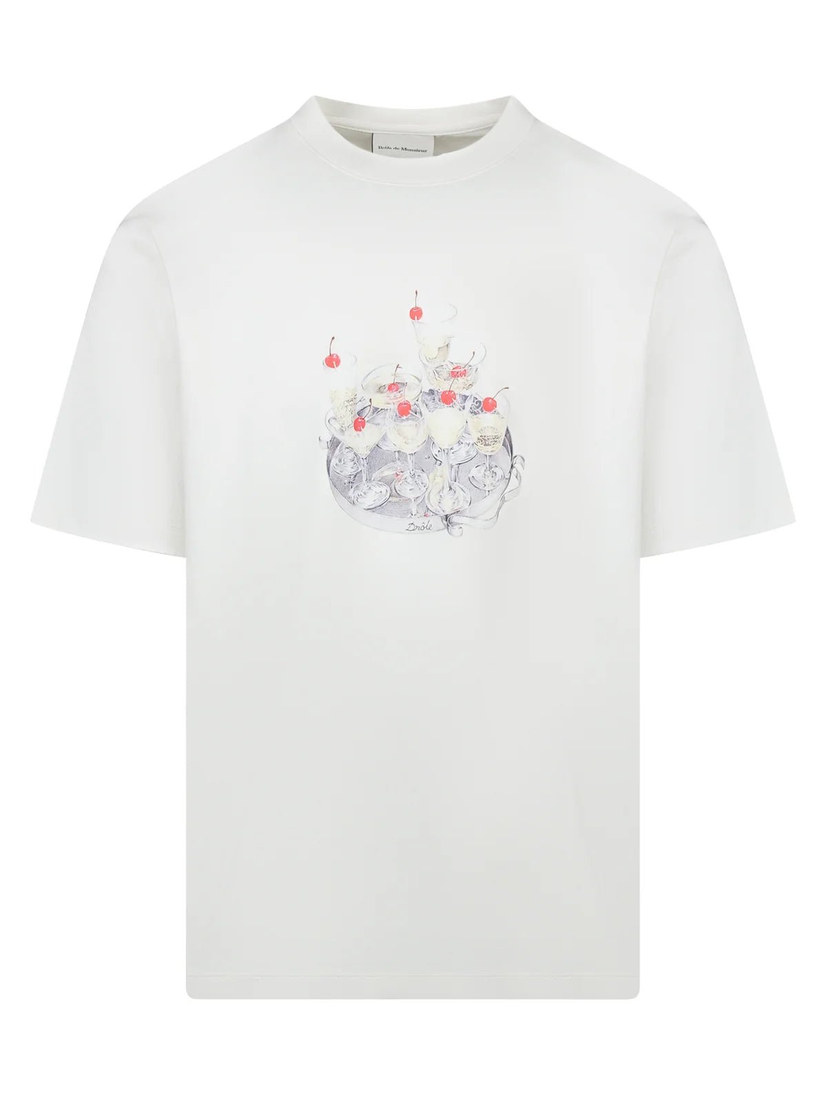 Drôle de Monsieur G-TS237-CO002-OW Le T-Shirt Cocktails Wht Drôle de Monsieur G-TS237-CO002-OW Le T-Shirt Cocktails Wht