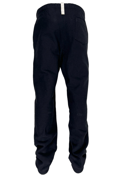 The back view of a men's ADVISORY BOARD CRYSTALS black polyester sweatpants.