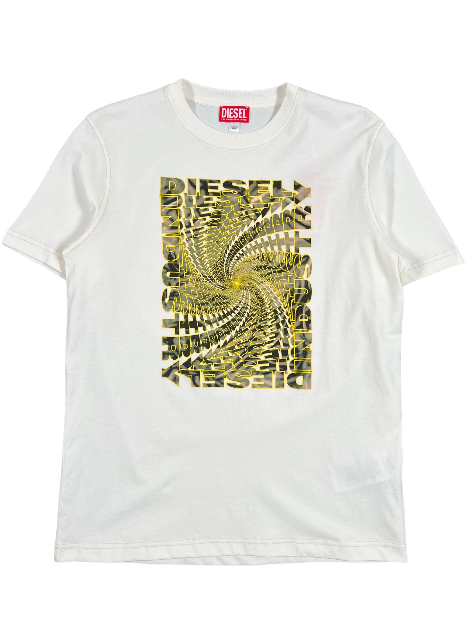 DIESEL T-JUST-N12 T-SHIRT OFF WHITE