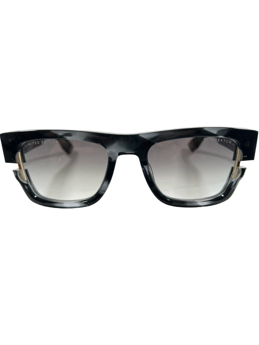 A pair of black DITA SEKTON DTS122-53-06 sunglasses made of acetate on a white background.