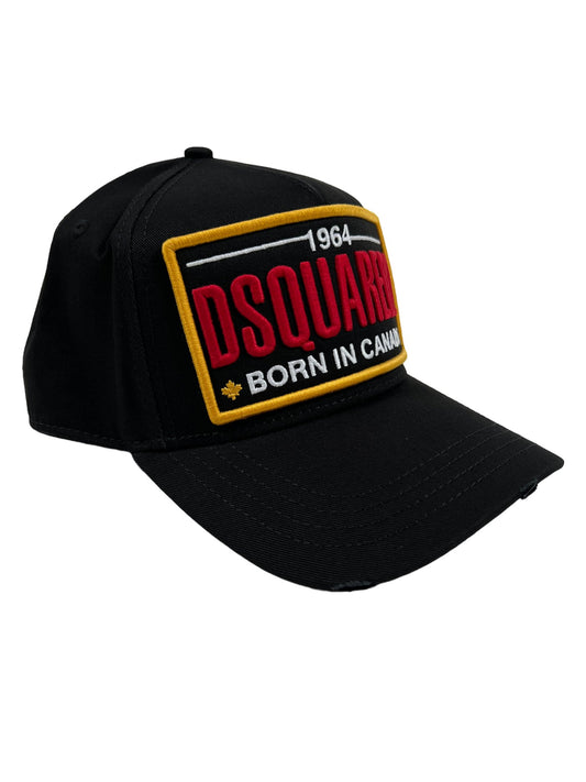 DSQUARED2 black hat born in Canada DSQUARED2 baseball cap.