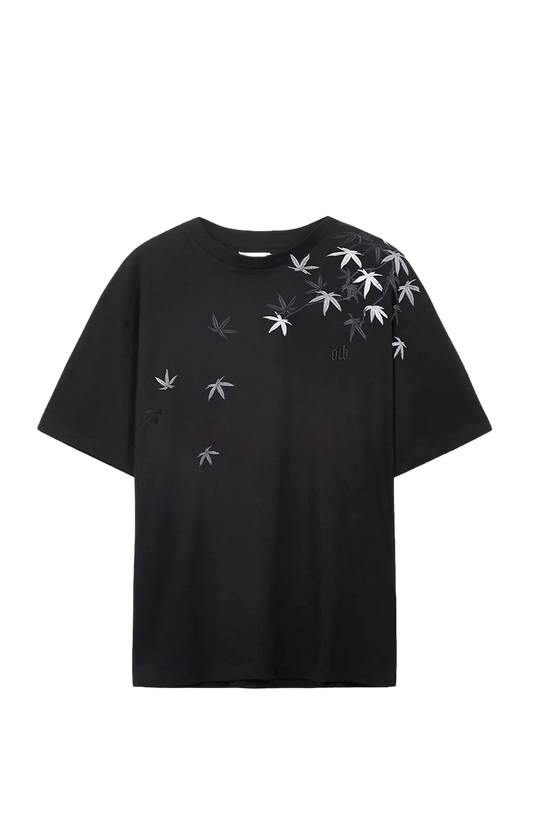Probus ONLY THE BLIND OTB-976 MAPLE EMBROIDERED T-SHIRT BLACK XS