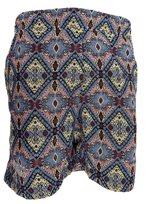 A PLEASURES men's boxer shorts with a graphic print pattern.