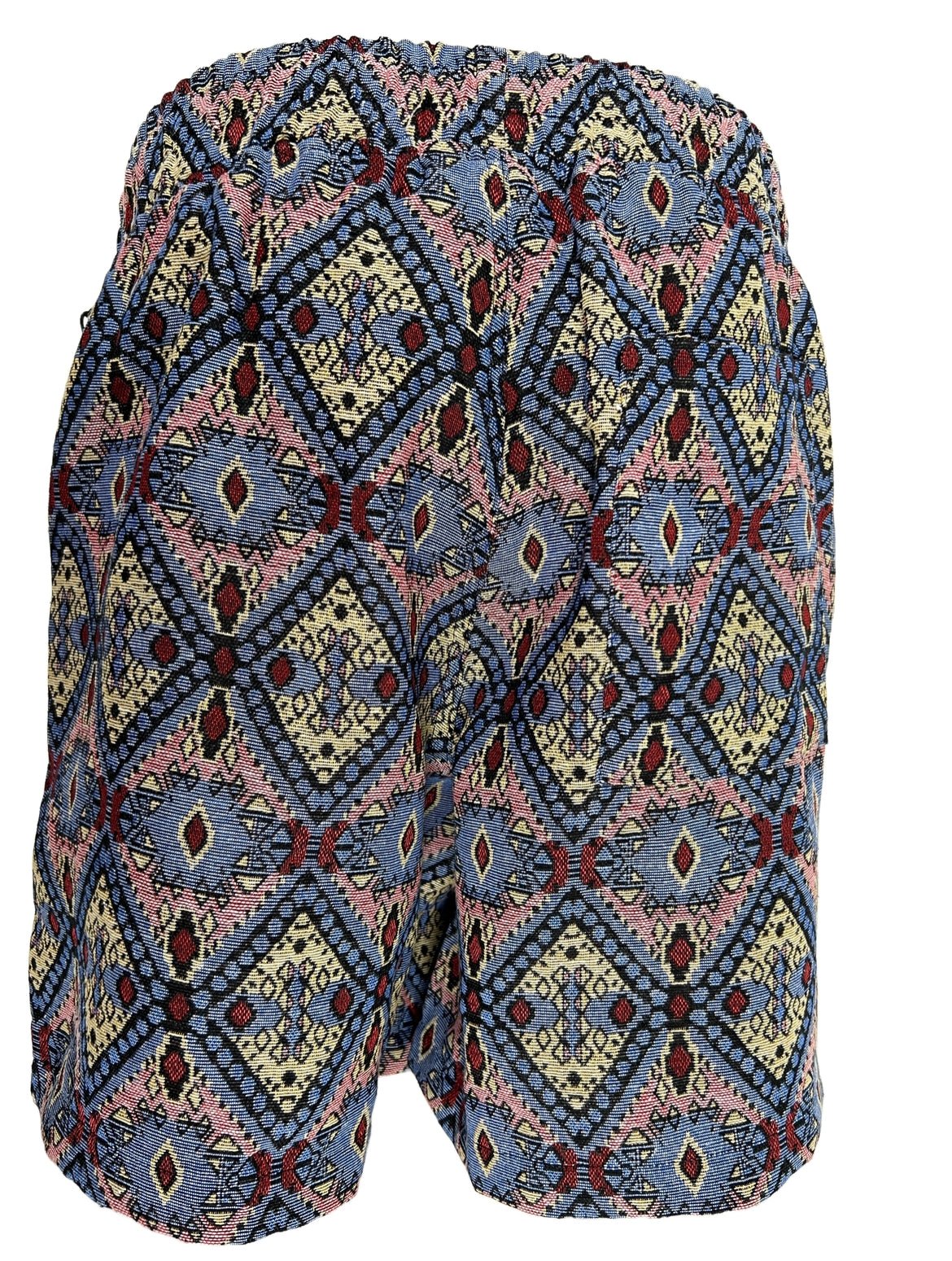 A PLEASURES women's shorts with a graphic print pattern.