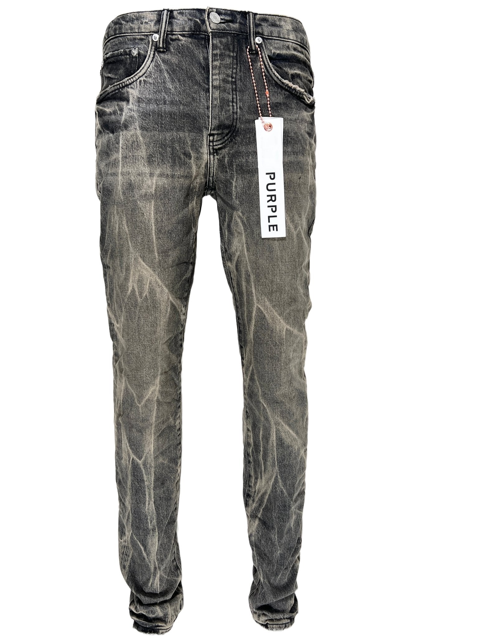 PURPLE BRAND JEANS P001-WBTA WASHED BLACK TIE ACID