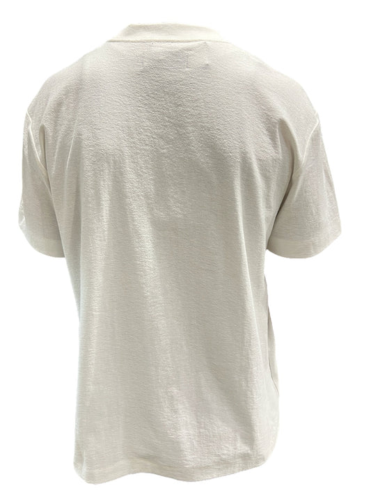 The back of a PURPLE BRAND P104-JWCM TEXTURED JERSEY SS TEE OFF WHITE on a white background.