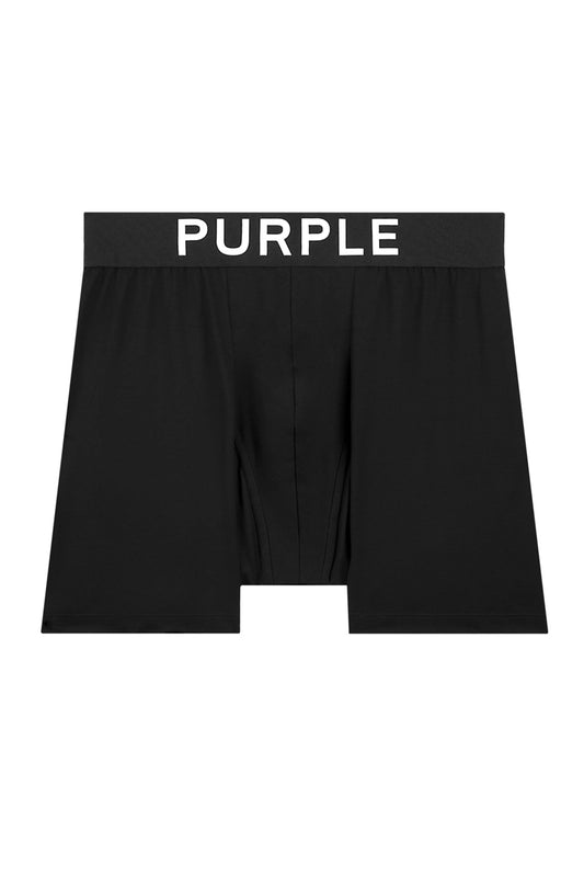 A black PURPLE BRAND P802-MCBB 3 PACK BOXER BRIEFS with the word purple on it.