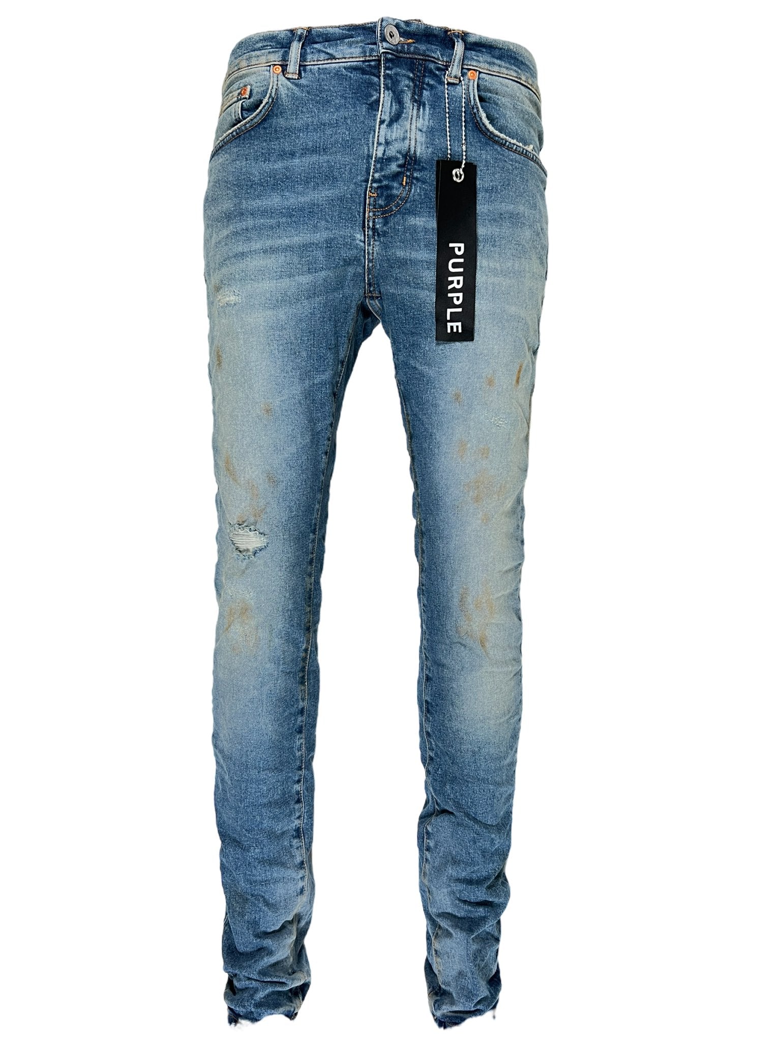 Indigo blue cotton blend denim jeans - PURPLE BRAND - Mariodannashop