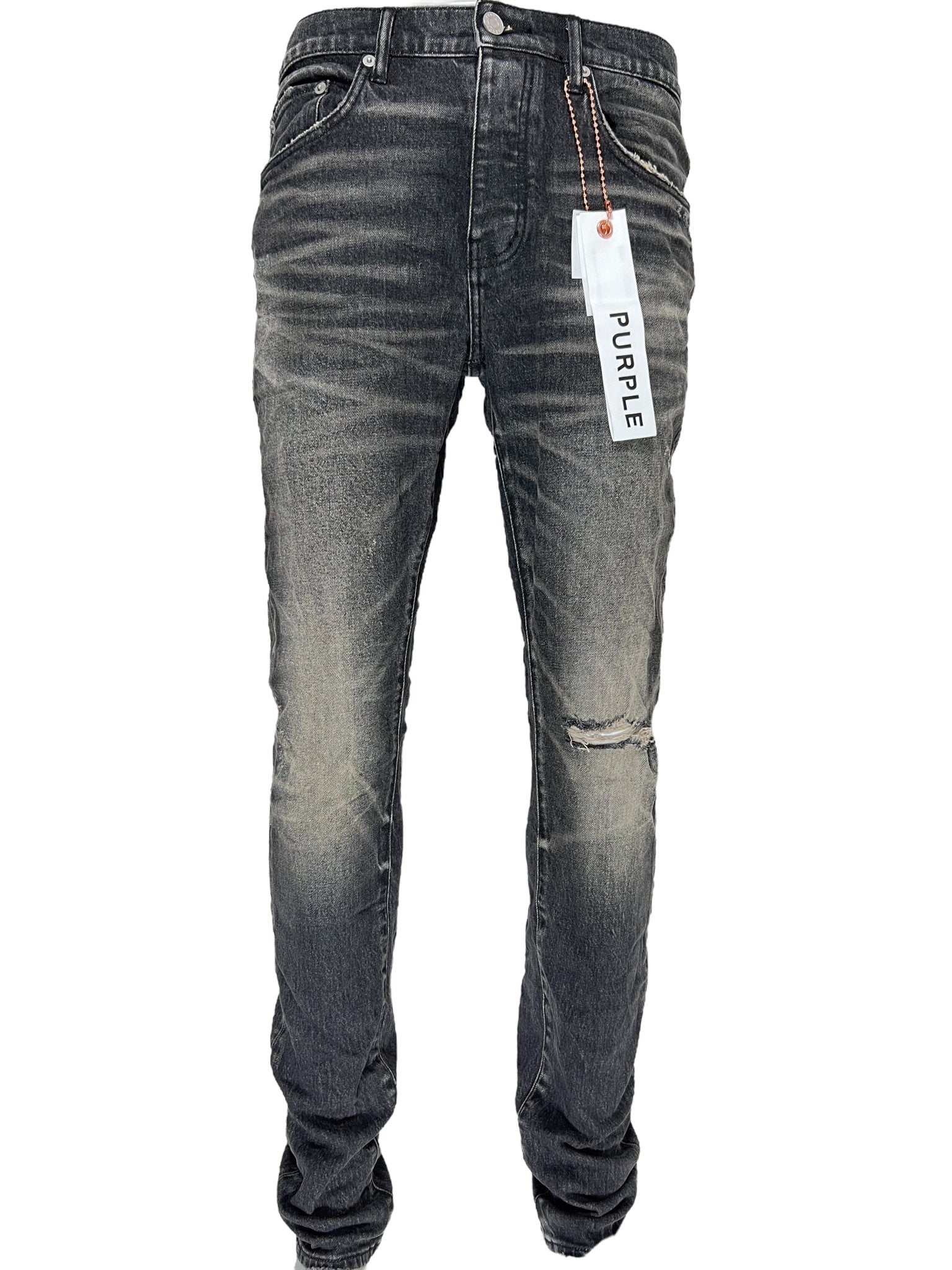 Purple Brand P011 jacquard straight-leg jeans, Blue