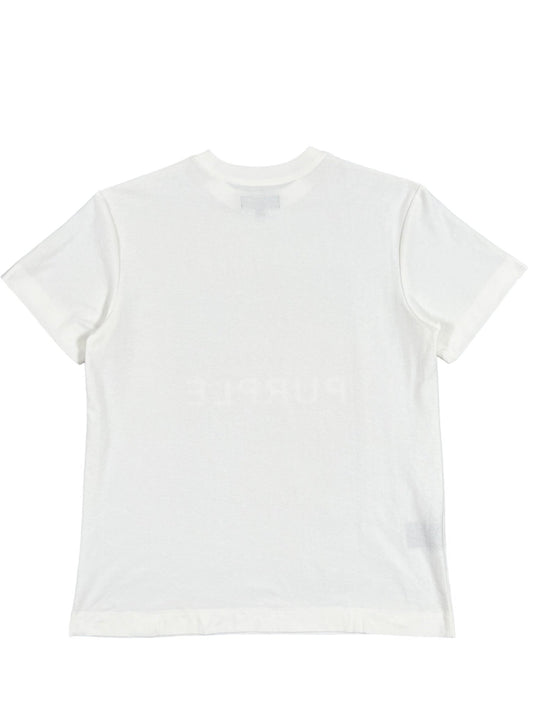 A Purple Brand P104-QRCC823 Textured Jersey SS Tee in Off White.