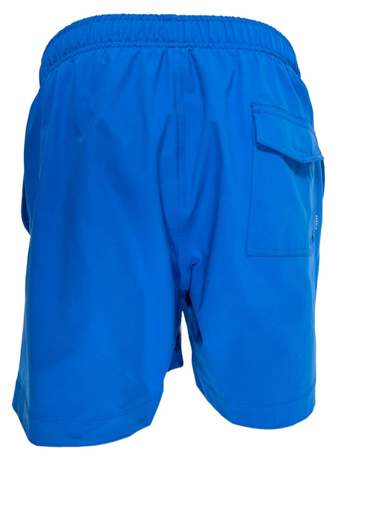 Men's Purple Brand P504-PBWM323 All Round Short Water Print Blue swim shorts.