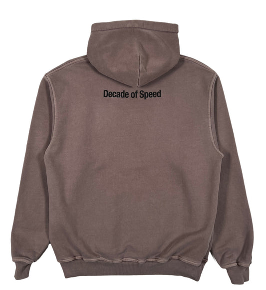 A REPRESENT M04278 DECADE OF SPEED HOODIE MUSHROOM with the words 'does of speed' on it, designed in Portugal.