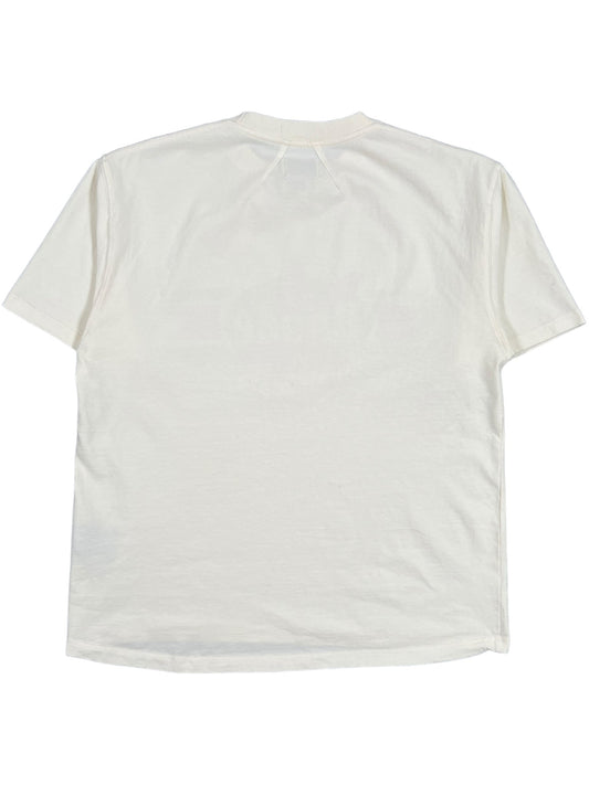 A RHUDE AND CANNES BEACH TEE WHT graphic t-shirt on a white background.