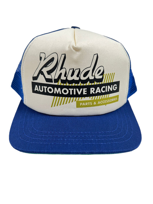 RHPS24HA08608129 RHUDE auto racing trucker hat.