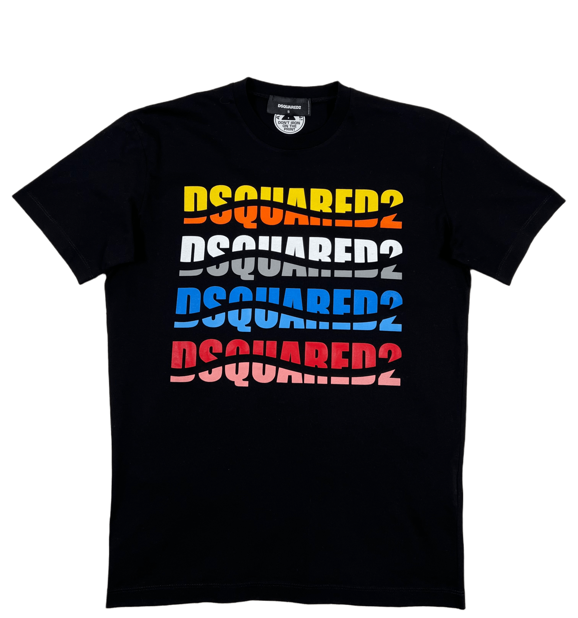DSQUARED2 S74GD1092 D2 COLOR WAVE TEE BLACK Probus