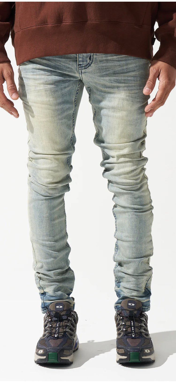 SERENEDE RAIN STACKED JEANS GREY - Probus