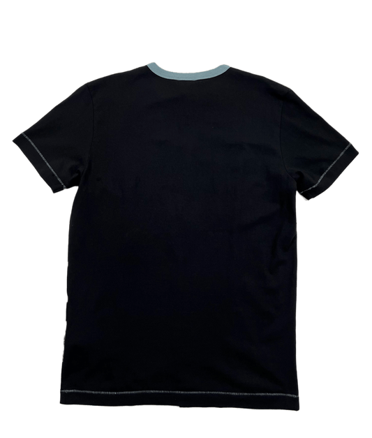 The back view of a multi-color DIESEL T-DIEGIE T-SHIRT BLACK.
