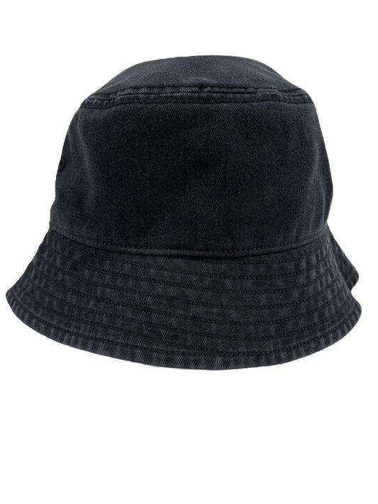 A ADIDAS x Y-3 black bucket hat with urban flair on a white background.