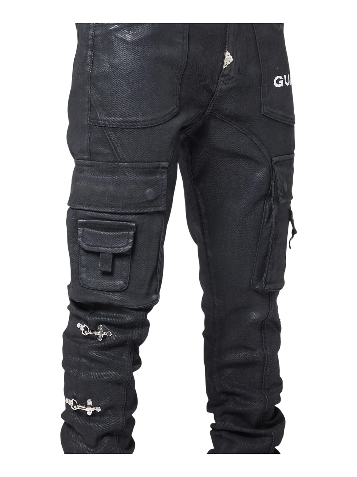 Guapi Obsidian Black Waxed Cargo Denim