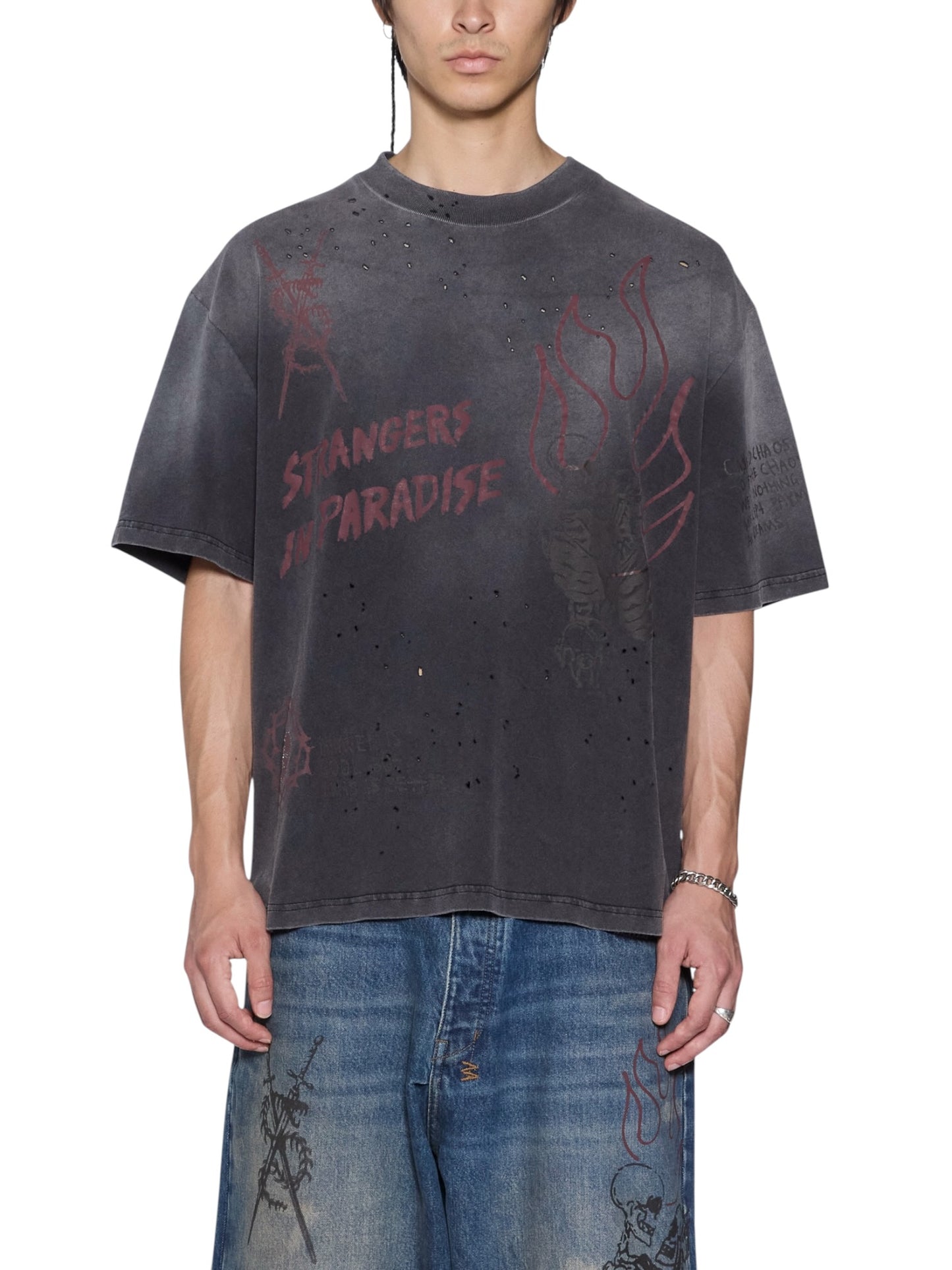 Ksubi Skool Halen SS Tee Charcoal Fade