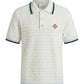 CasaBlanca Boucle Short Sleeve Polo White