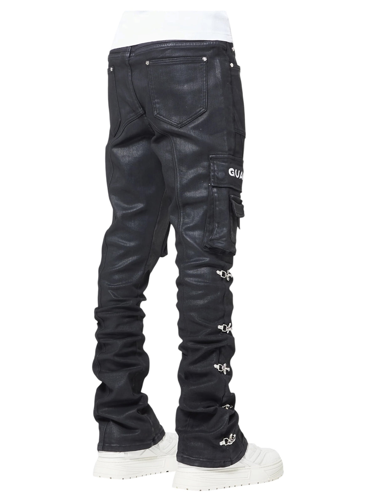 Guapi Obsidian Black Waxed Cargo Denim