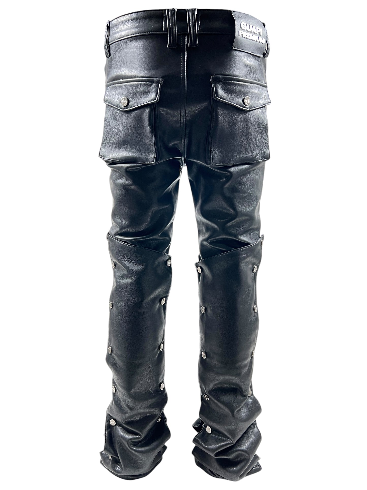 Guapi obsidian black premium leather pants