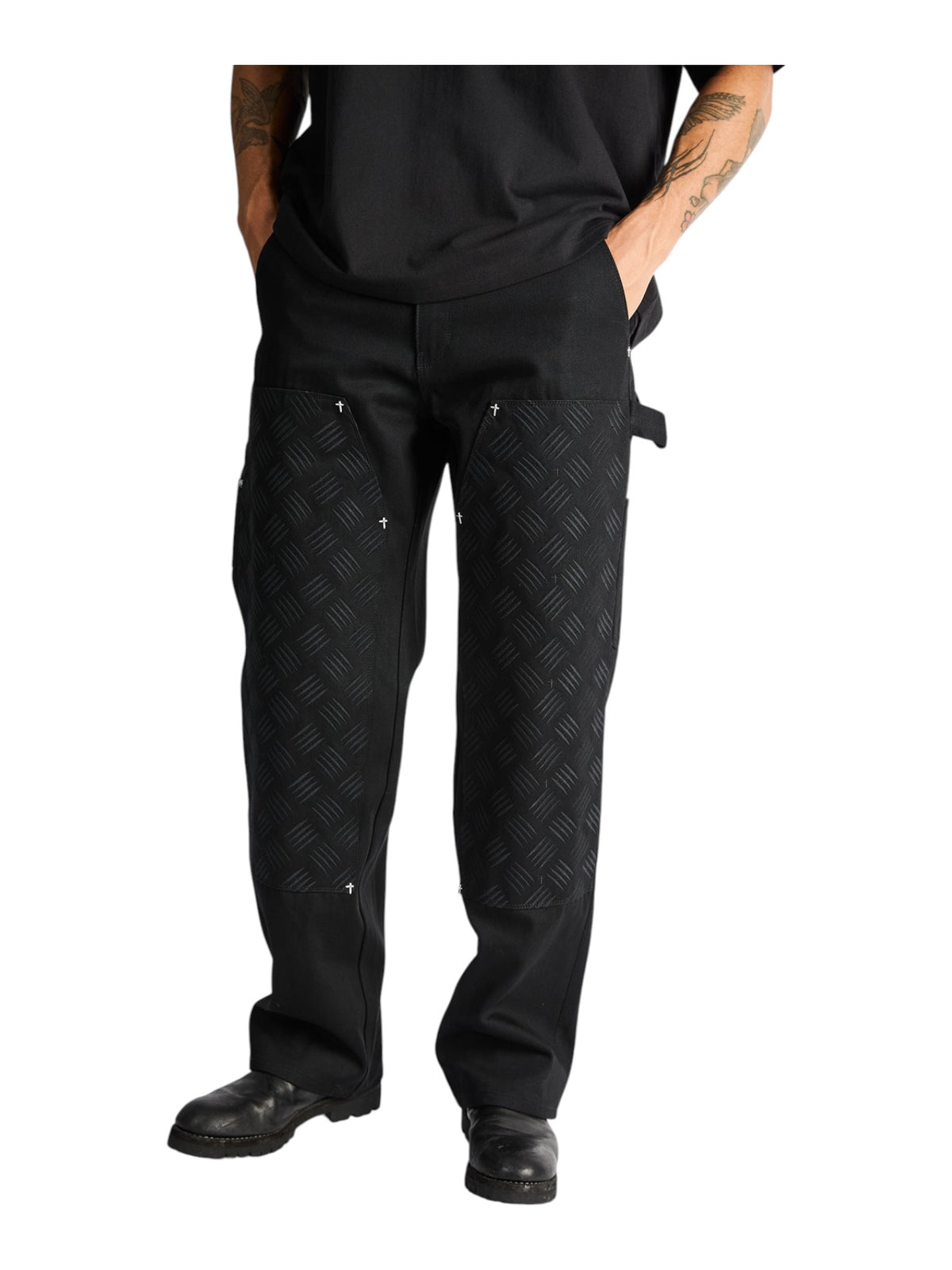 Rta Santiago Carpenter Pants Black Metal Grill