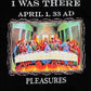 The Pleasures Supper T-Shirt in Black/Black by PLEASURES showcases "I WAS THERE APRIL 1, 33 AD PLEASURES" text around a Last Supper image and is crafted from 100% cotton for comfort and style.