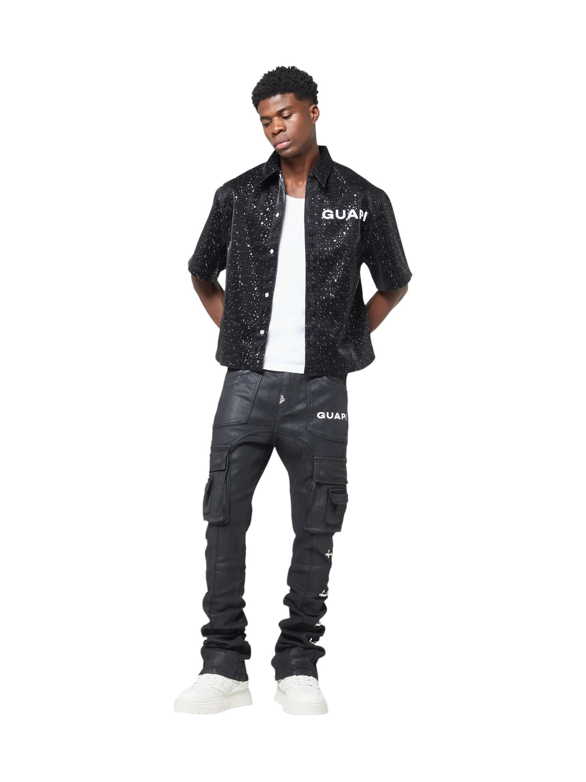 Guapi Obsidian Black Waxed Cargo Denim