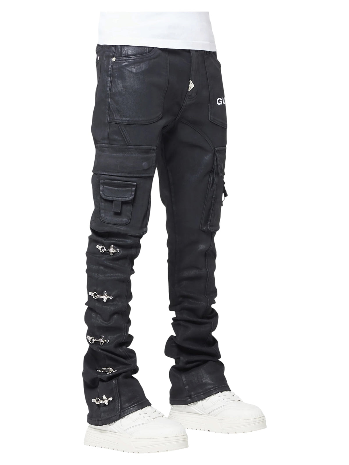 Guapi Obsidian Black Waxed Cargo Denim