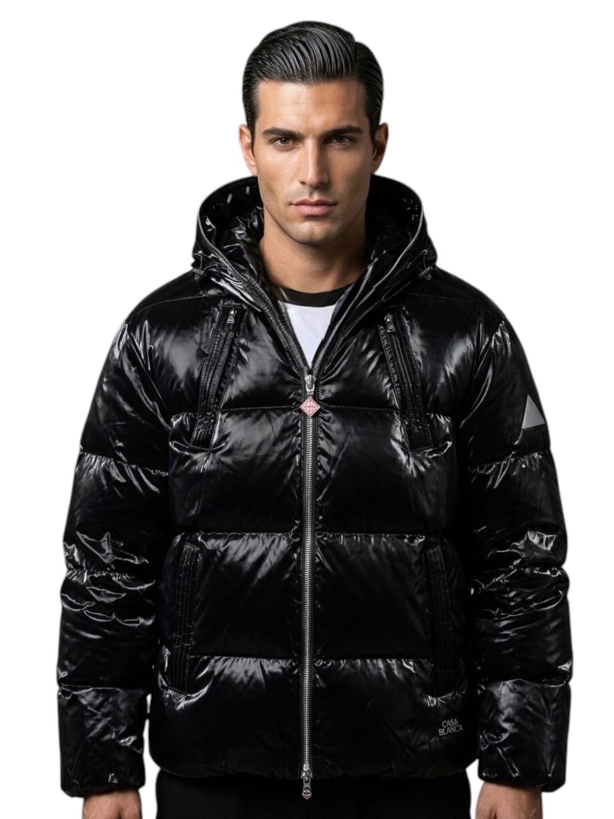CasaBlanca BlaZip Hood Down Puffer Black