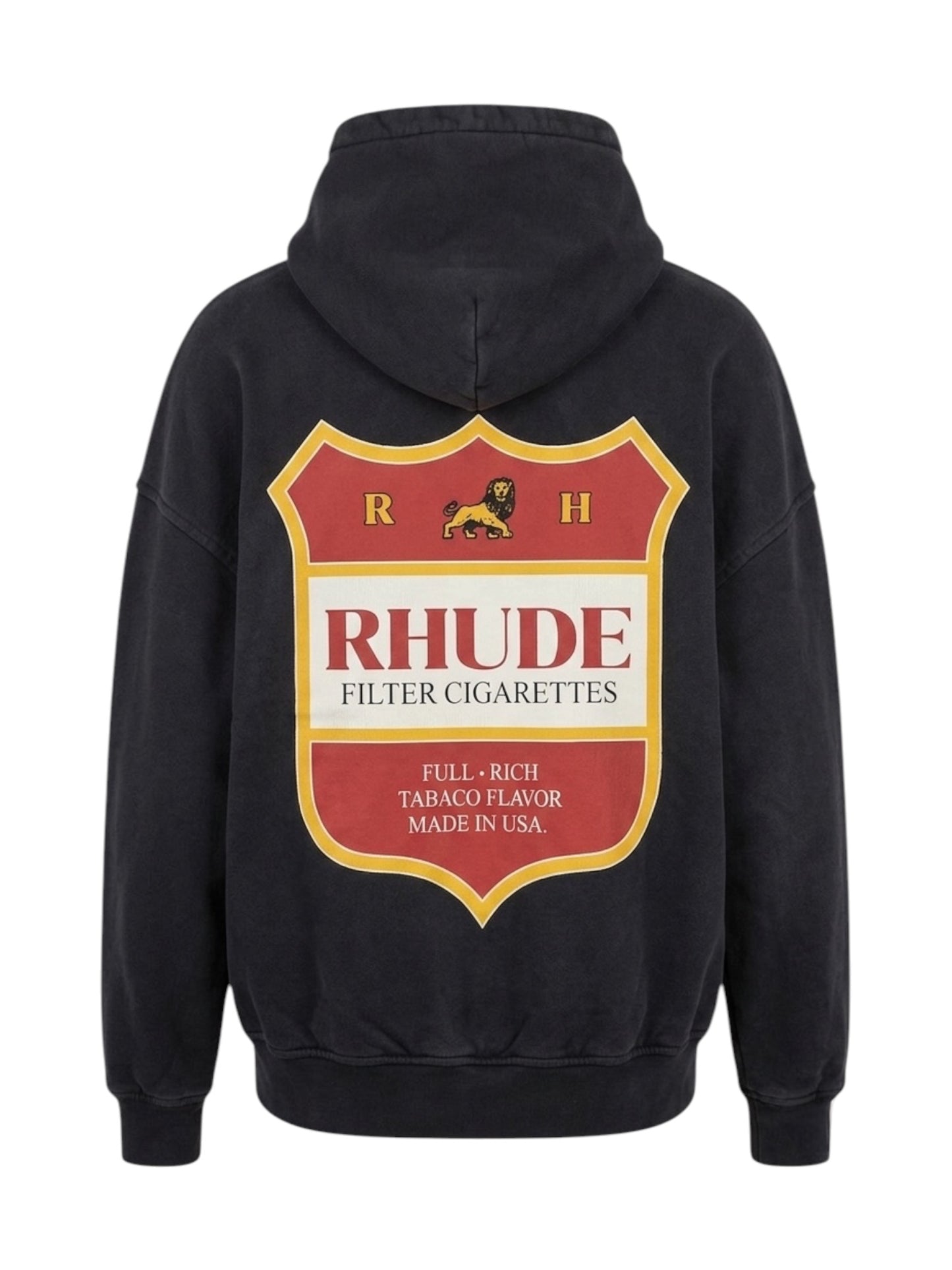 Rhude Filtaro Crest Hoodie Vintage Blk-Red-Yellow