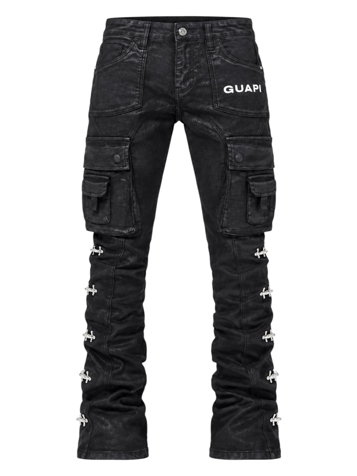 Guapi Obsidian Black Waxed Cargo Denim