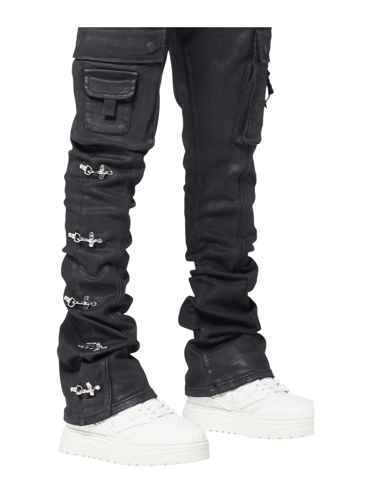 Guapi Obsidian Black Waxed Cargo Denim