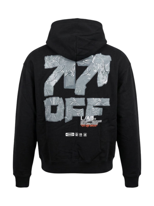 Off-White Off Active Duct Tape Hoodie Black