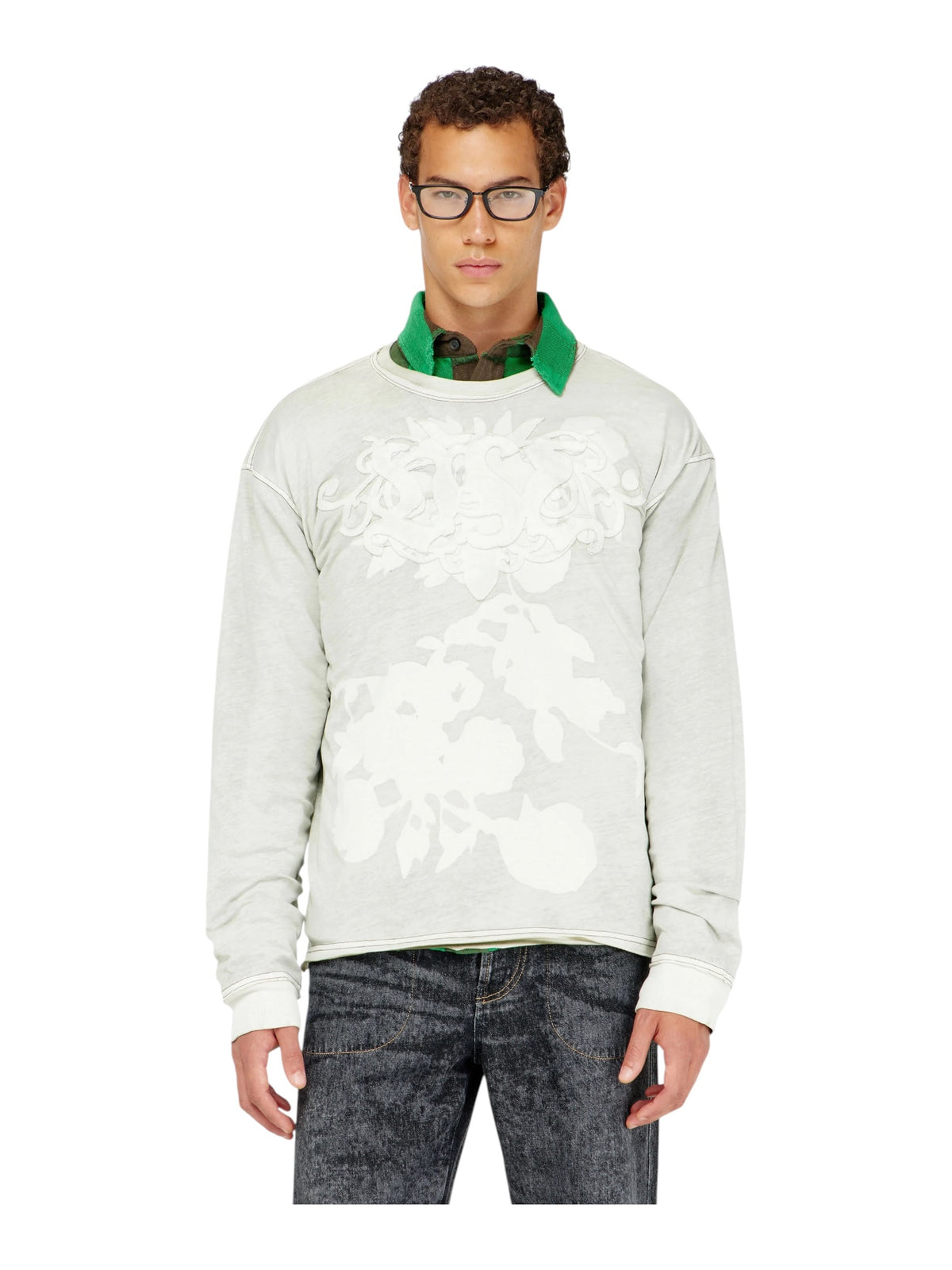 Diesel T Rivy LS T-Shirt Olive Green
