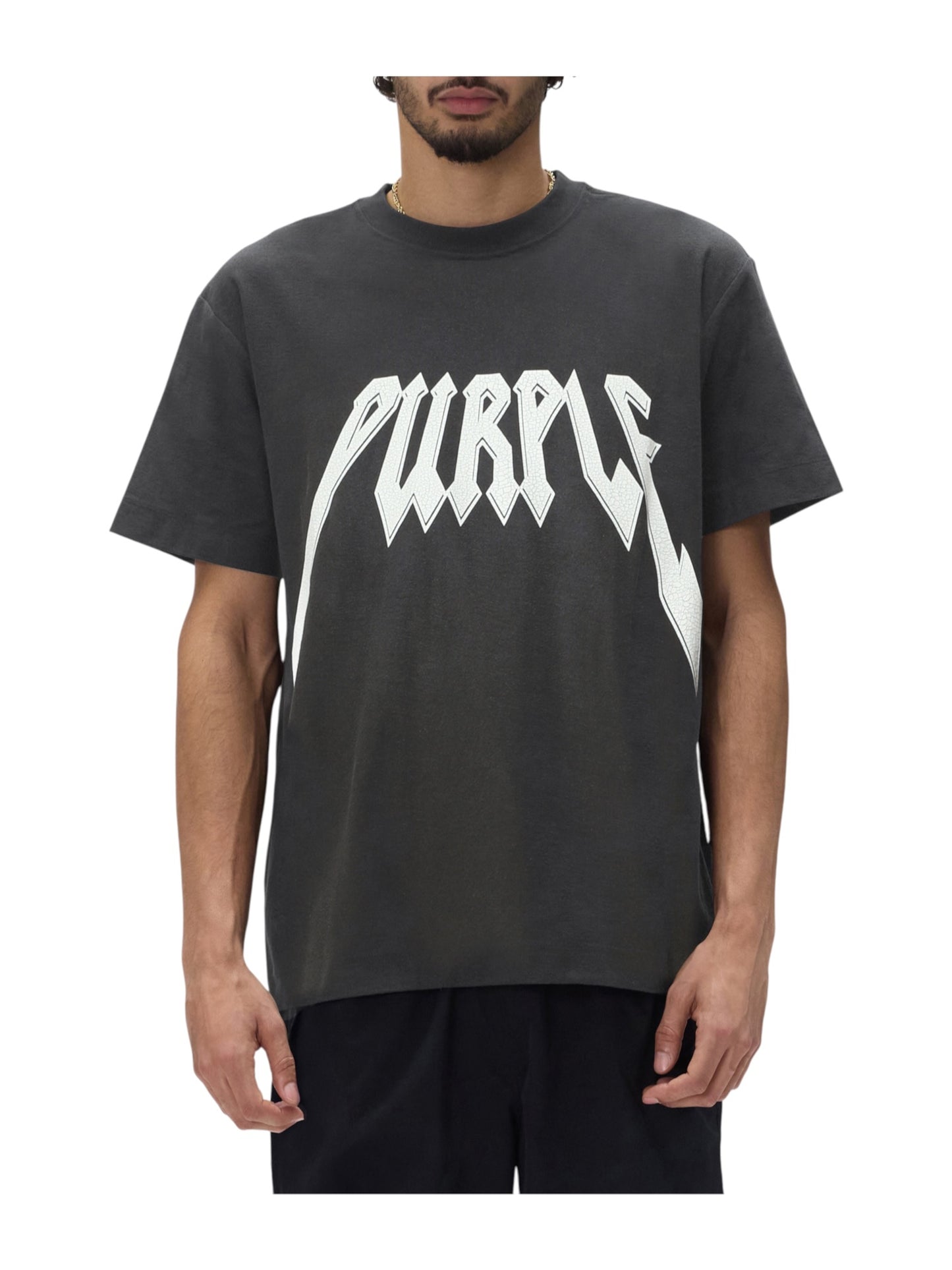 Purple Brand P104-TXBC426 Textured Jersey Ss Tee Black