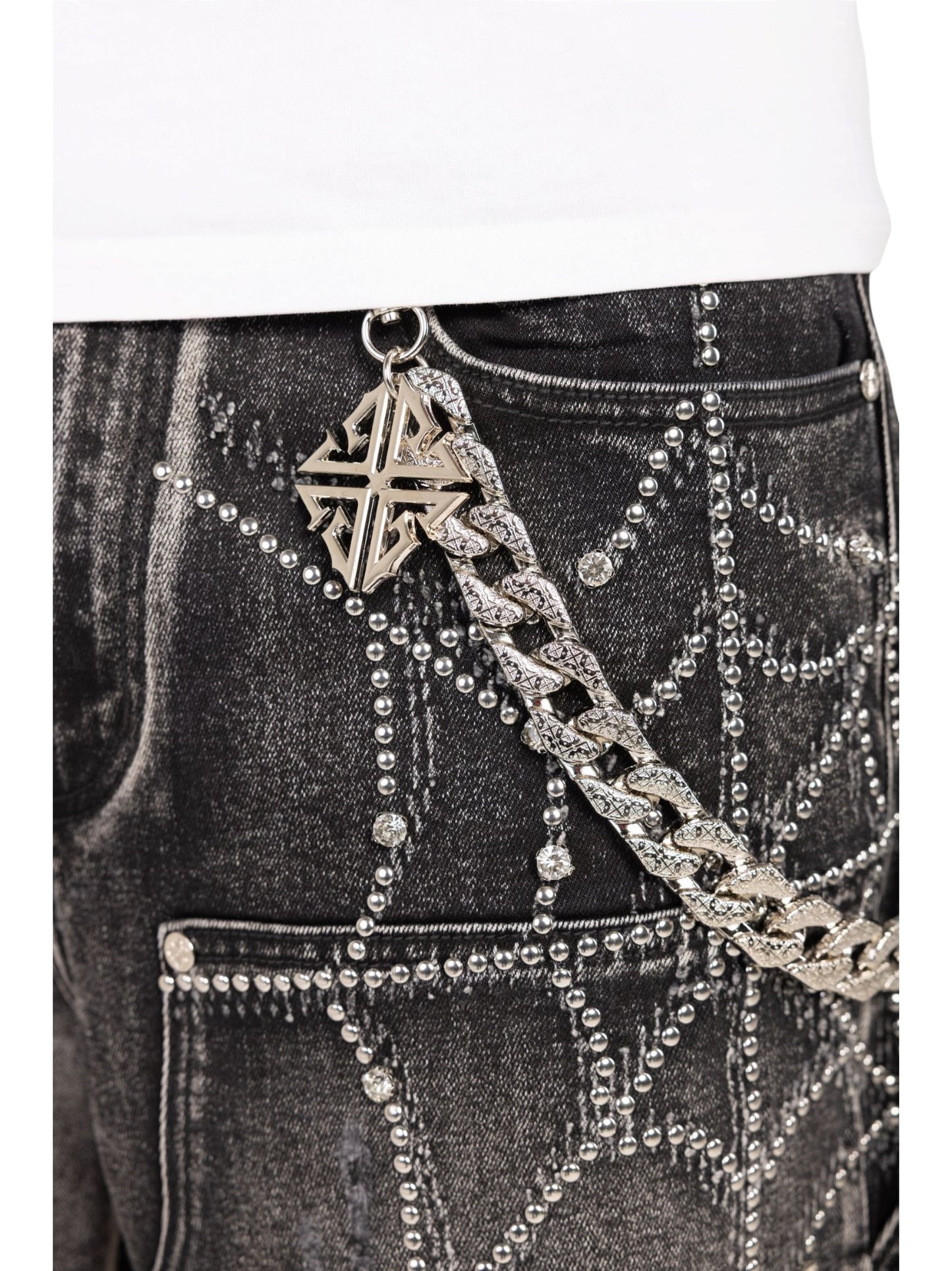 Guapi Obsidian Black Spider Denim Shorts