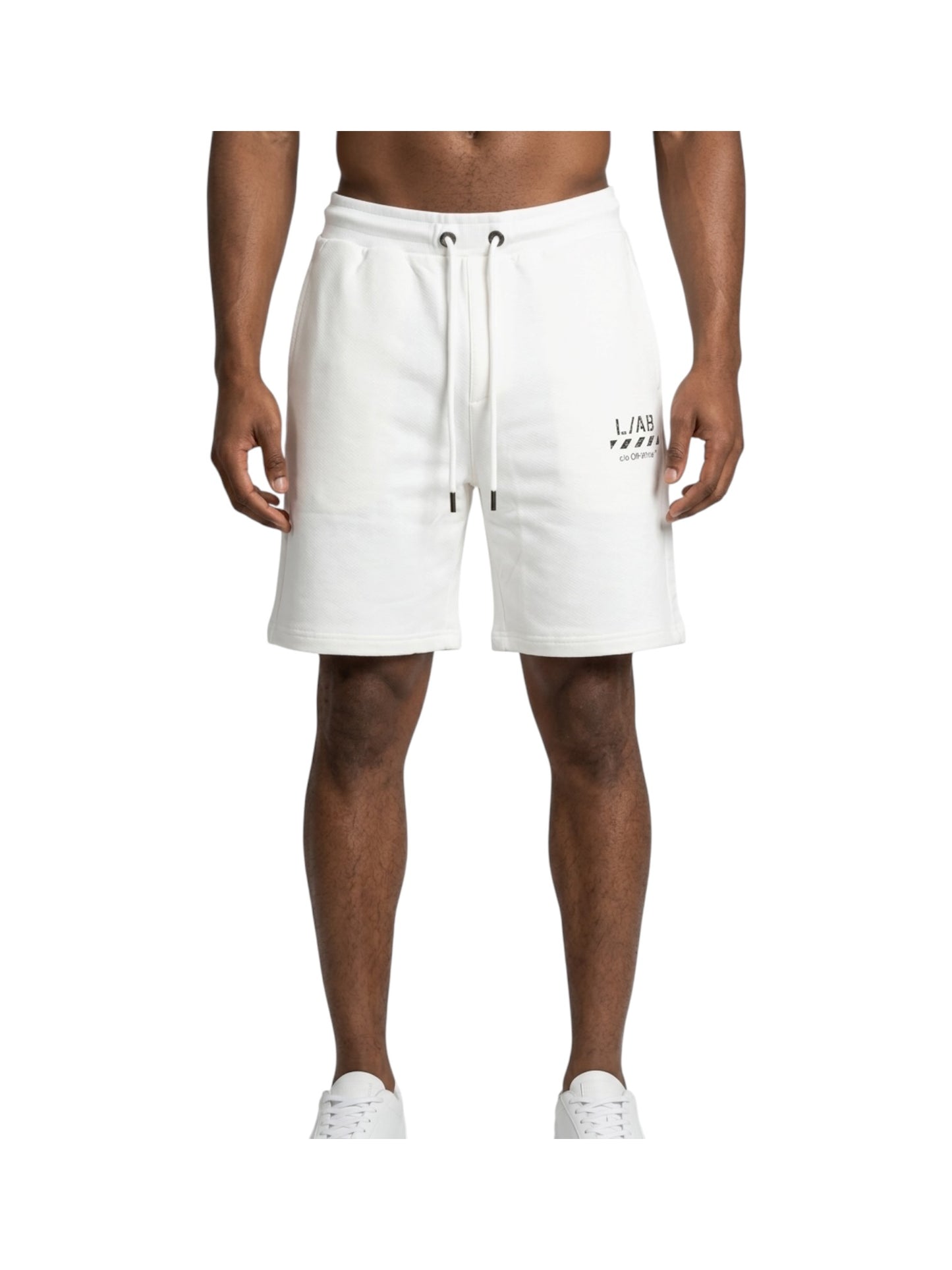 Off-White Diag Open Hem Jogger Shorts White