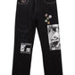 Pleasures P26F041 DIY Straight Leg Pants  BLK