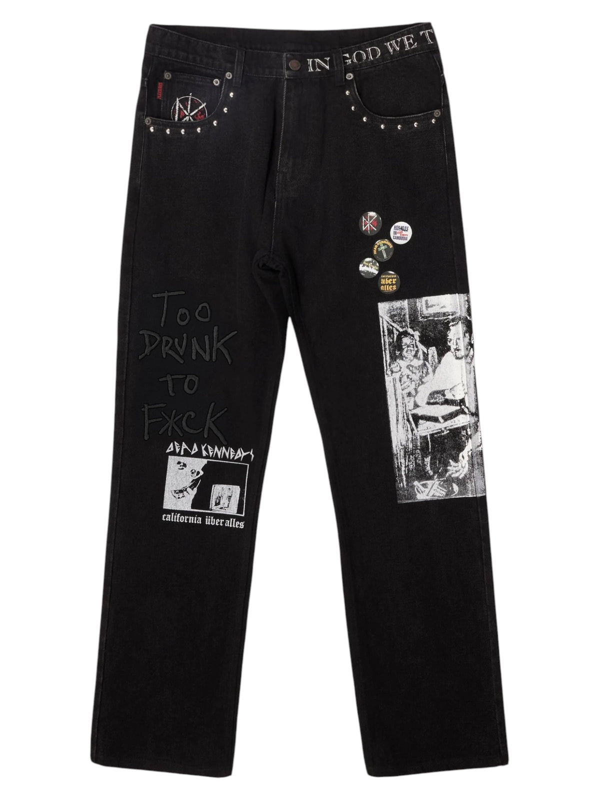 Pleasures P26F041 DIY Straight Leg Pants  BLK