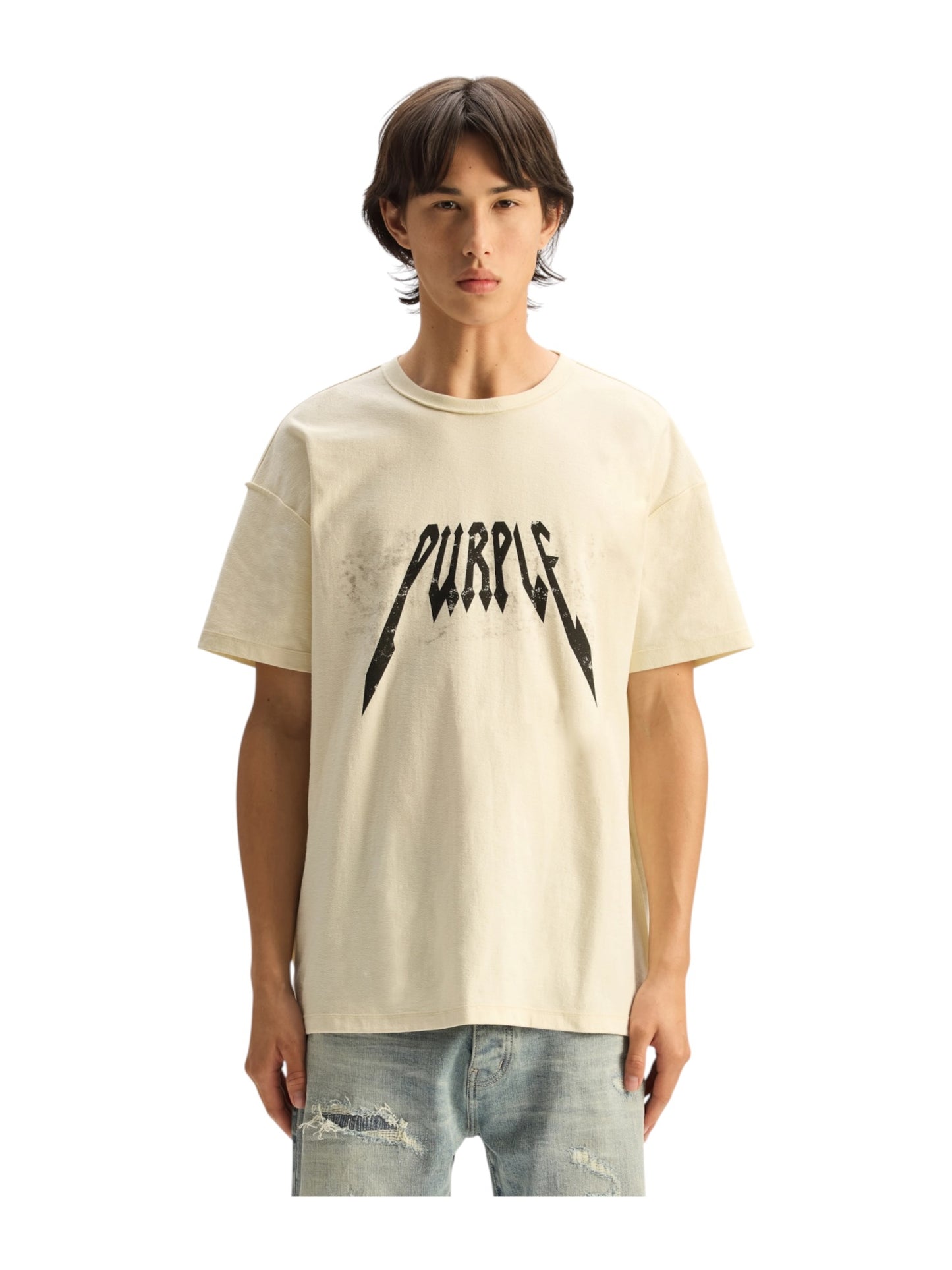 Purple Brand P101-TCSP426 Textured Inside Out Tee White