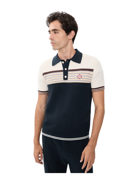 CasaBlanca Cafe Stripe Polo Shirt Multi