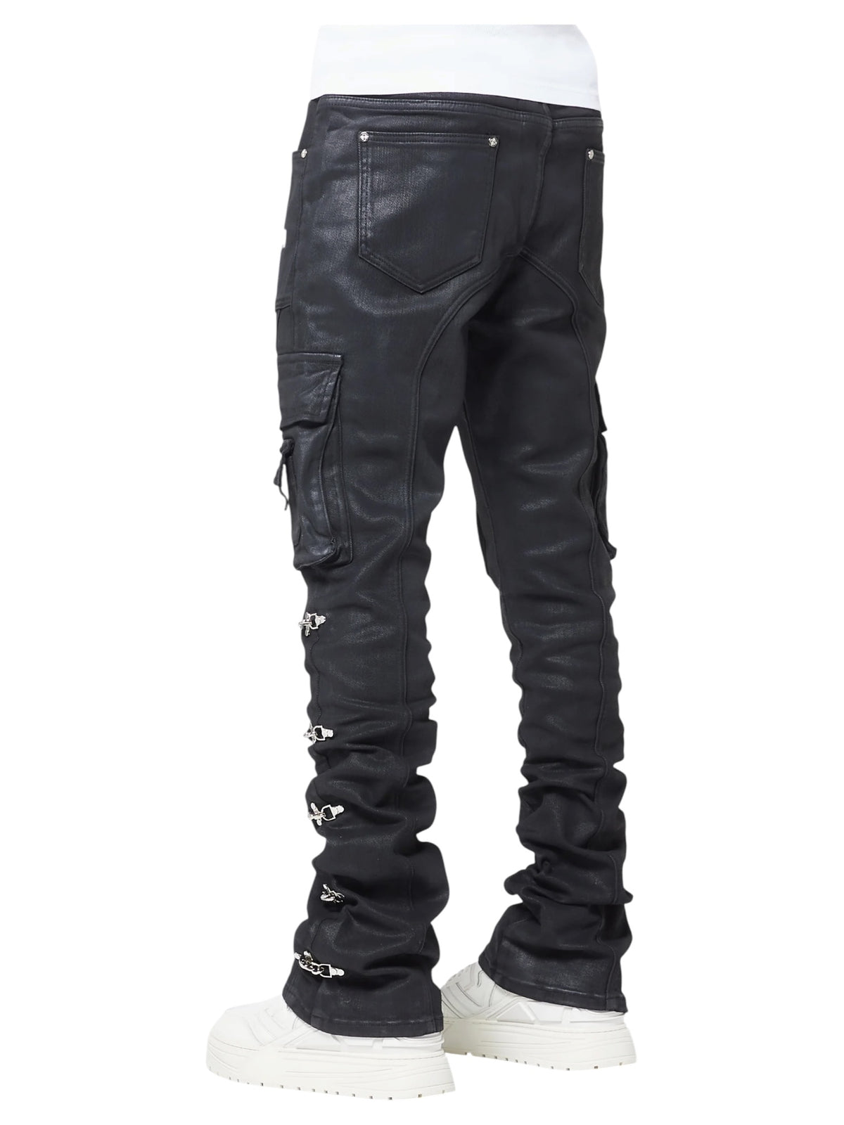 Guapi Obsidian Black Waxed Cargo Denim