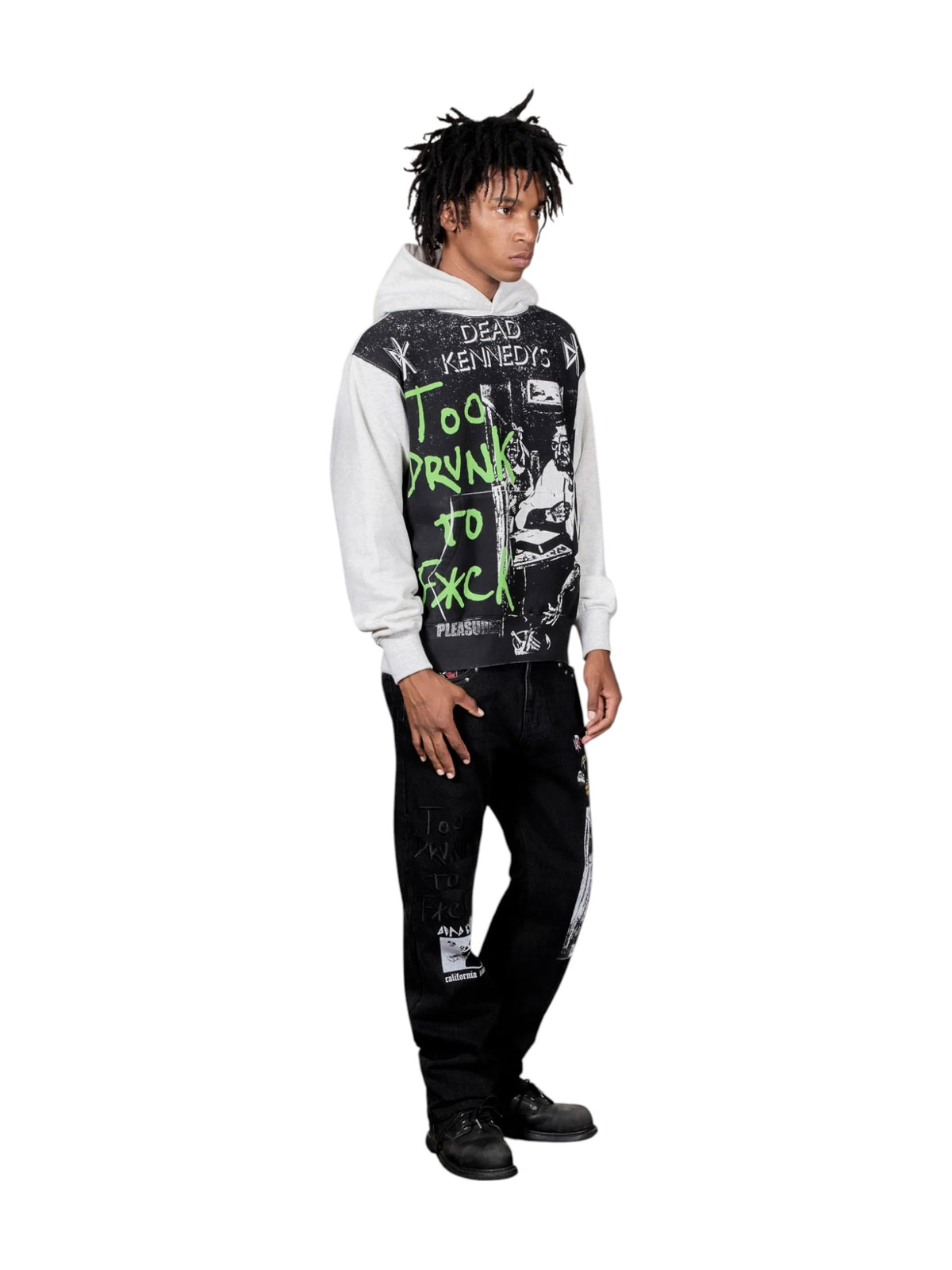 Pleasures P26FDK003 TDTF Hoodie ASH