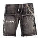 Guapi Obsidian Black Spider Denim Shorts