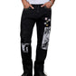 Pleasures P26F041 DIY Straight Leg Pants  BLK