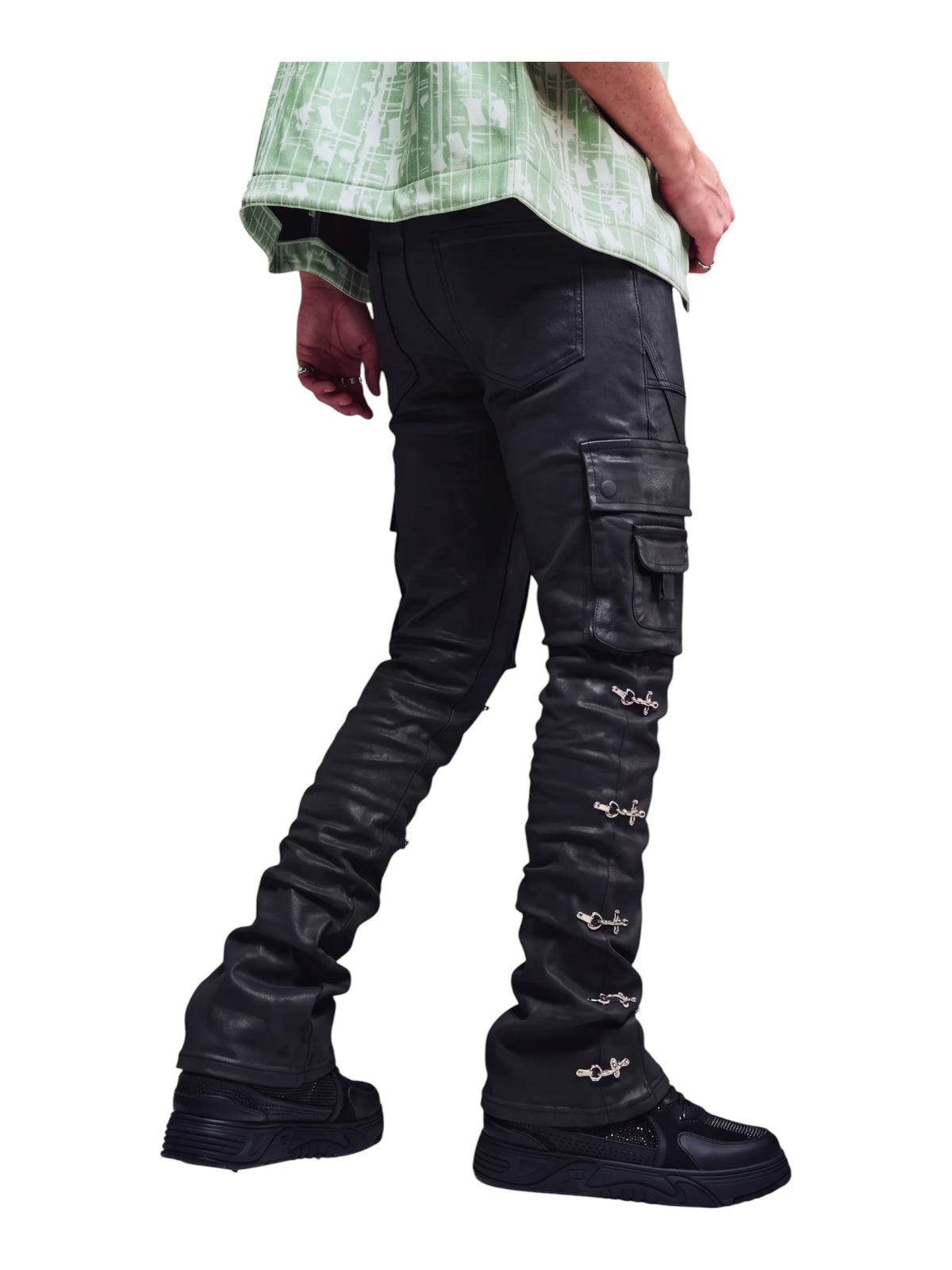 Guapi Obsidian Black Waxed Cargo Denim