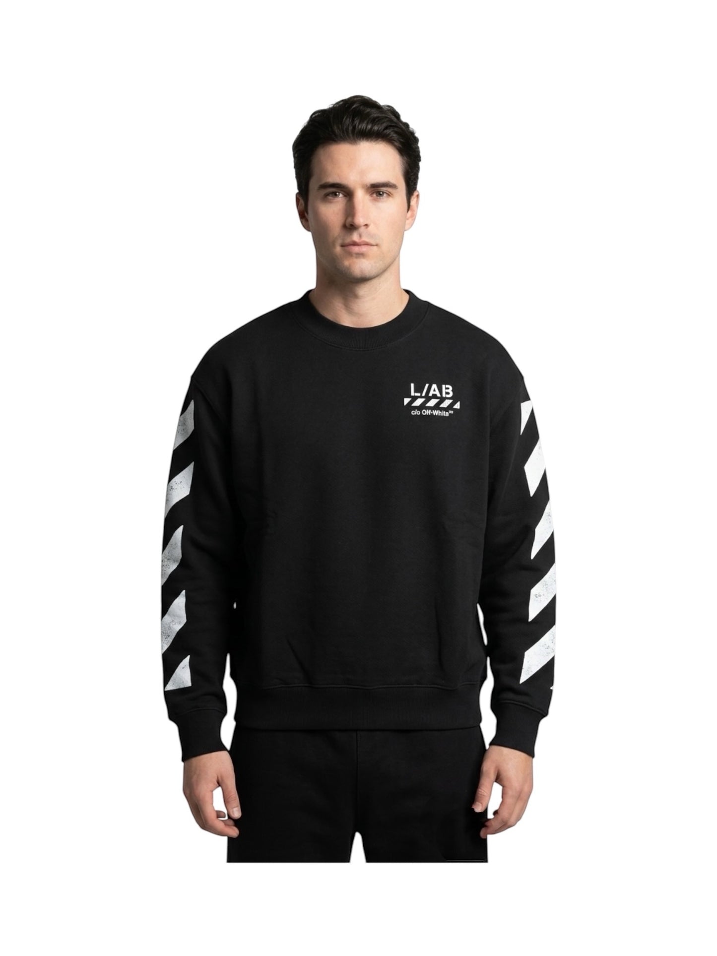 Off-White Diag Crew Neck Sweatshirt Black